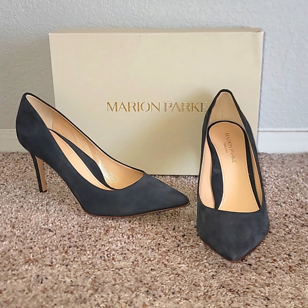 Marion Parke classic gray suede pump heels Size 9